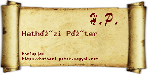 Hatházi Péter névjegykártya